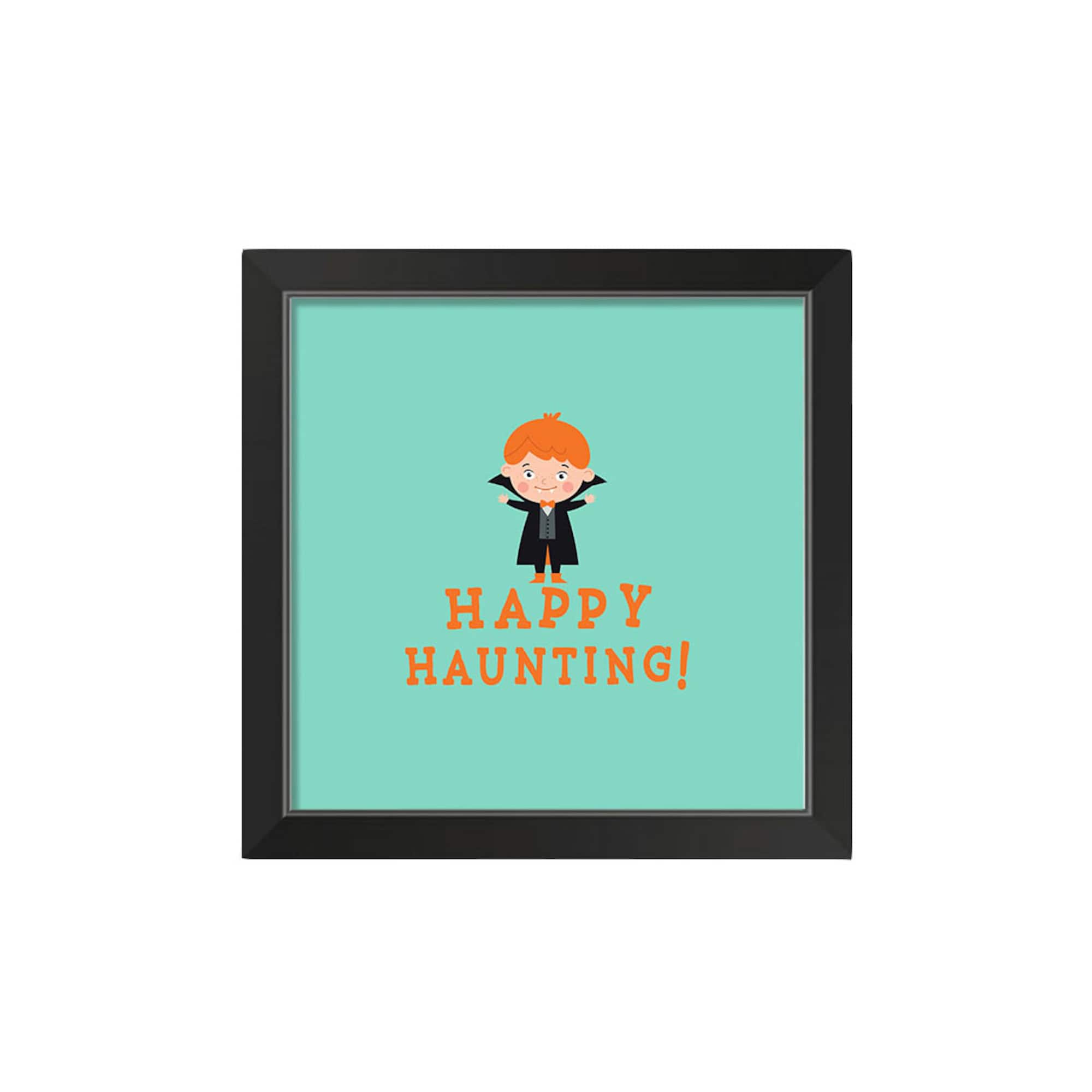 Haunting Vamp Black Framed Print Wall Art